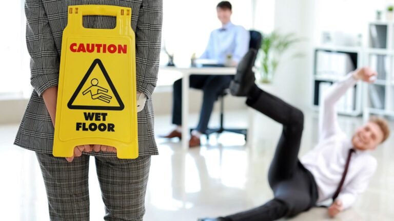 Chute d'un salarié parce que le sol glissant n'a pas été signalé